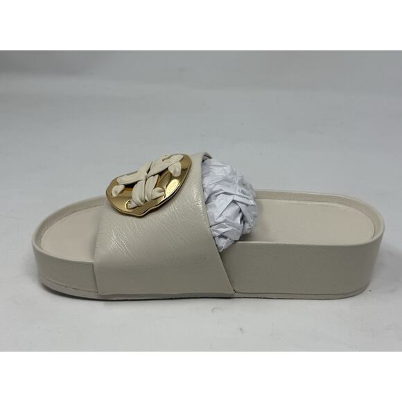 Tory Burch shoes sandals light cream woven wedge heels 6 - Picture 5 of 7